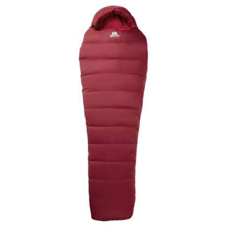 Mountain Equipment Olympus 450 Women's Sleeping Bag Outdoor Action Rhubarb - Front Full Length