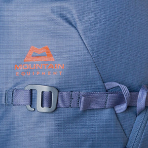 Mountain Equipment Fang 35+ Backpack close up buckle with logo image