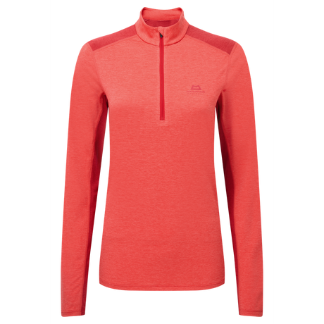 Mountain Equipment Nava LS Women's Zip T Outdoor Action Hibiscus/Capsicum - Front
