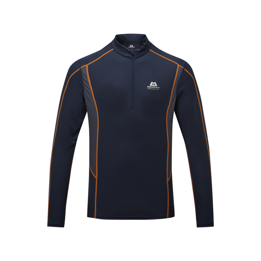 Mountain Equipment Ignis Long Sleeve Men's Zip Tee Outdoor Action