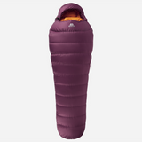 Mountain Equipment Classic Eco 500 Women's Sleeping Bag Outdoor Action Raisin - Front Full Length