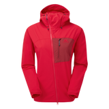 Mountain Equipment Squall Hooded Women's Jacket Outdoor Action Capsicum/TibetanRed - Front