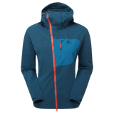 Mountain Equipment Squall Hooded Women's Jacket Outdoor Action Majolica/Alto Blue - Front