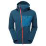 Mountain Equipment Squall Hooded Women's Jacket Outdoor Action Majolica/Alto Blue - Front