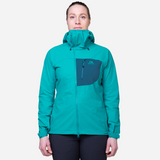 Mountain Equipment Squall Hooded Women's Jacket Outdoor Action Topaz/Majolica - Front Fit on Model