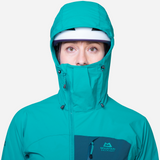 Mountain Equipment Squall Hooded Women's Jacket Outdoor Action Topaz/Majolica - Adjustable HC Hood