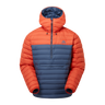 Mountain Equipment Earthrise Hooded Men's Pullover Outdoor Action Dusk/RedRock - Front