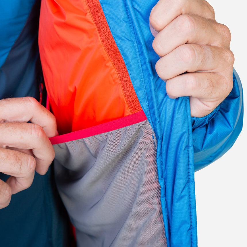 Mountain Equipment Annapurna Men's Jacket Outdoor Action Majolica/Mykonos- close up inside pocket