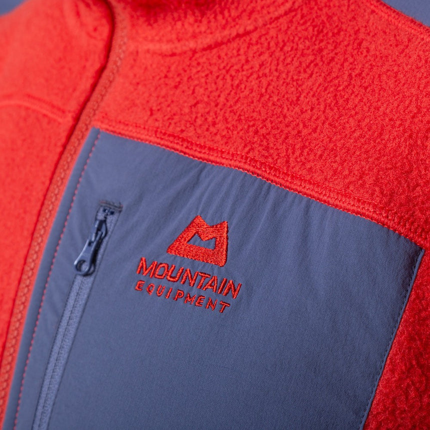 Mountain Equipment Highpile Hooded Men's Jacket Outdoor Action RedRock/Ombre- brand logo