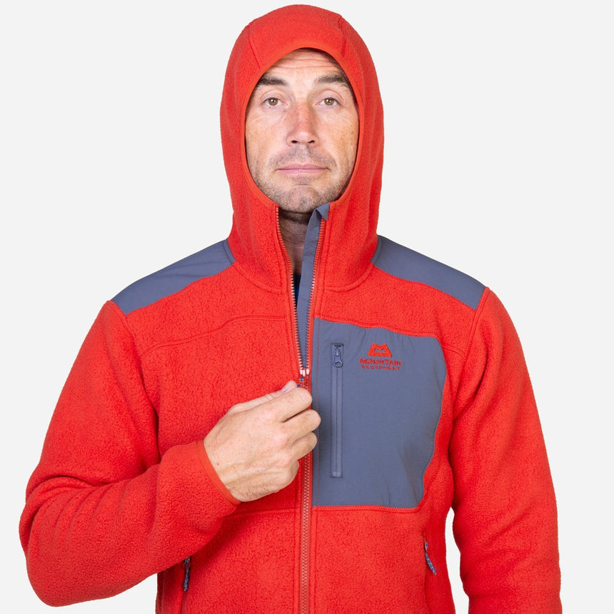 Mountain Equipment Highpile Hooded Men's Jacket Outdoor Action RedRock/Ombre- hood