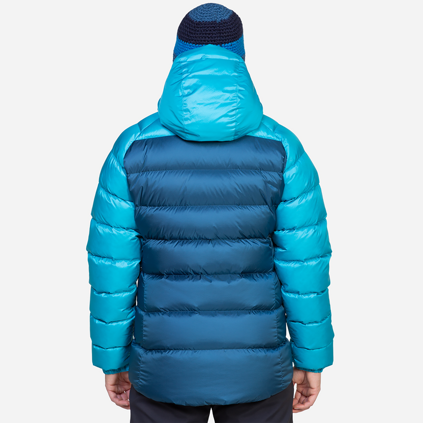 Mountain Equipment Sigma Women's Jacket Outdoor Action Majolica/Topaz - Back Fit on Model