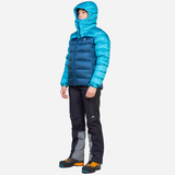 Mountain Equipment Sigma Women's Jacket Outdoor Action Majolica/Topaz - Full Fit on Model