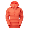 Mountain Equipment Earthrise Hooded Women's Pullover Outdoor Action Mandarin Red - Front