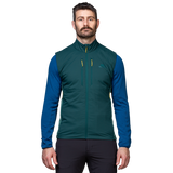 Mountain Equipment Switch Men's Vest Outdoor Action Pine/Fern- front fit on model