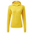 Mountain Equipment Aiguille Hooded Women's Top Outdoor Action Lemon - Front