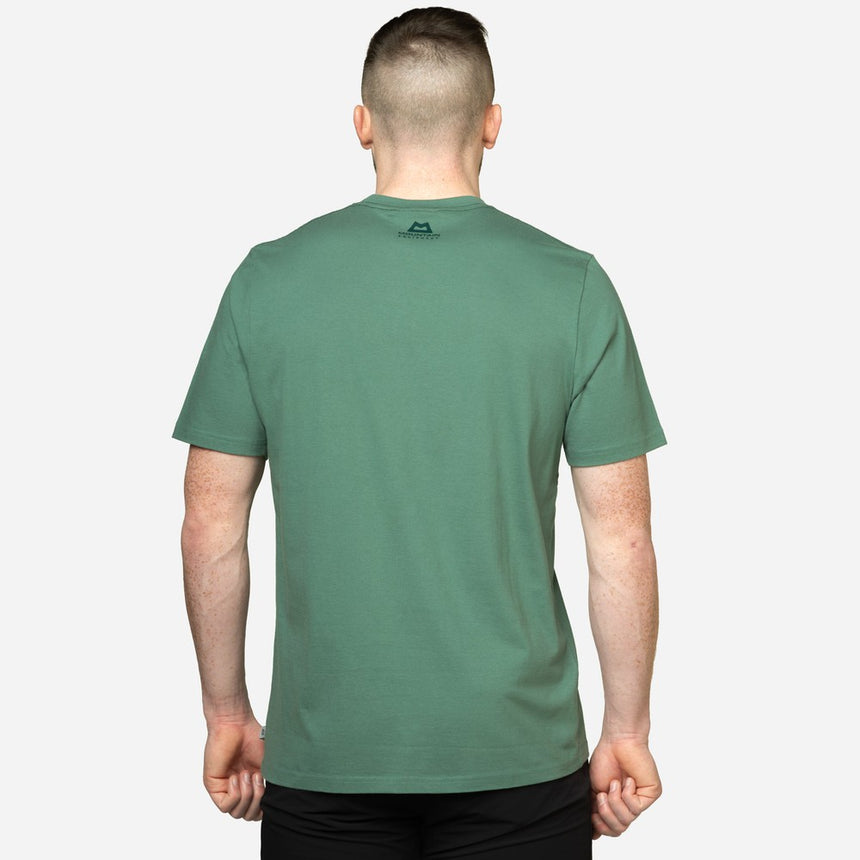 Mountain Equipment Alpinism Men's Tee Outdoor Action Sage - Back View on Model