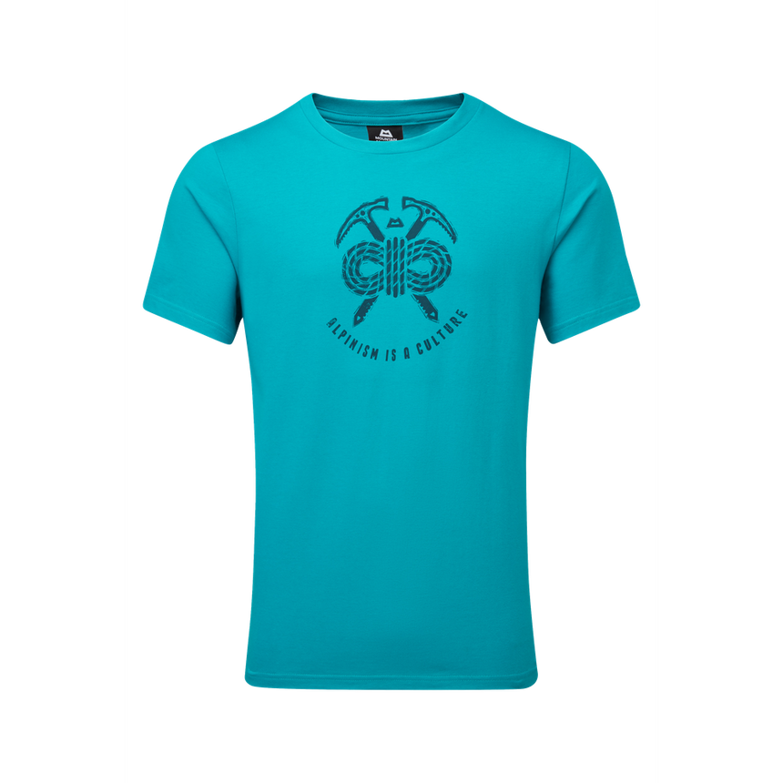 Mountain Equipment Alpinism Men's Tee Outdoor Action Topaz - Front
