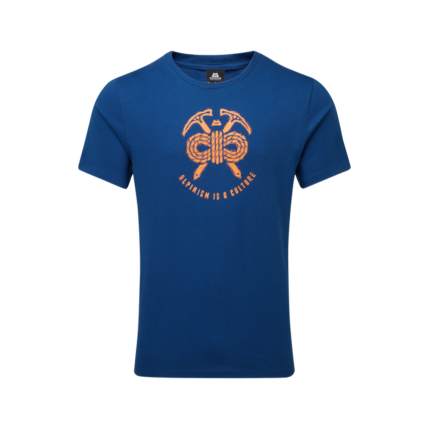 Mountain Equipment Alpinism Men's Tee Outdoor Action Admiral Blue - Front
