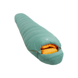 Mountain Equipment Glacier 700 Women's Sleeping Bag Outdoor Action Sage- slanted full length