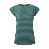 Mountain Equipment Silhouette Women's Tee Outdoor Action Fern Stripe - Front