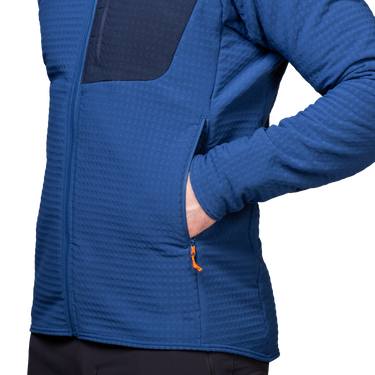 Mountain Equipment Shroud Hooded Men's Jacket Outdoor Action Admiral/Cosmos- Hand Pocket