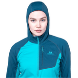 Mountain Equipment Aiguille Hooded Women's Top Outdoor Action Topaz/Majolica Blue - Hood
