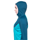 Mountain Equipment Aiguille Hooded Women's Top Outdoor Action Topaz/Majolica Blue - Hood