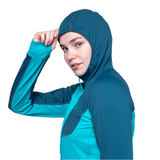 Mountain Equipment Aiguille Hooded Women's Top Outdoor Action Topaz/Majolica Blue - Hood