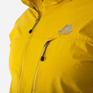 Mountain Equipment Squall Hooded Men's Jacket close up front logo zip acid