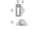 MSR Access™ 1 Ultralight, Four-Season Solo Tent Outdoor Action- Floorplan