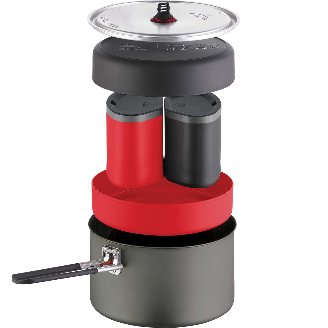 MSR Alpinist™ 2 Cook Set Outdoor Action- Nesting Detail