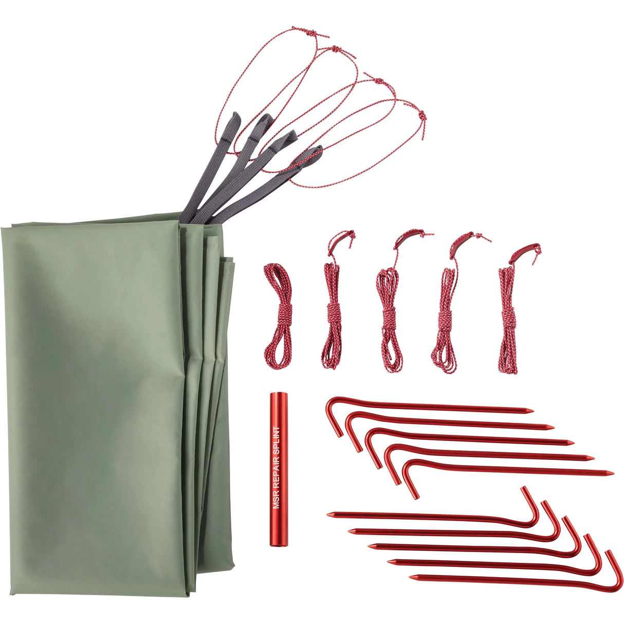 MSR Elixir™ 1-Person Backpacking Tent - Footprint, Guy Lines, 10 Hook Stakes & Repair Splint