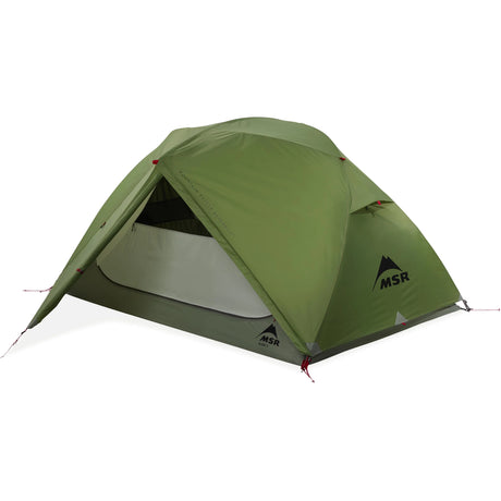 MSR Elixir™ 2-Person Backpacking Tent Outdoor Action- Open Fly Door