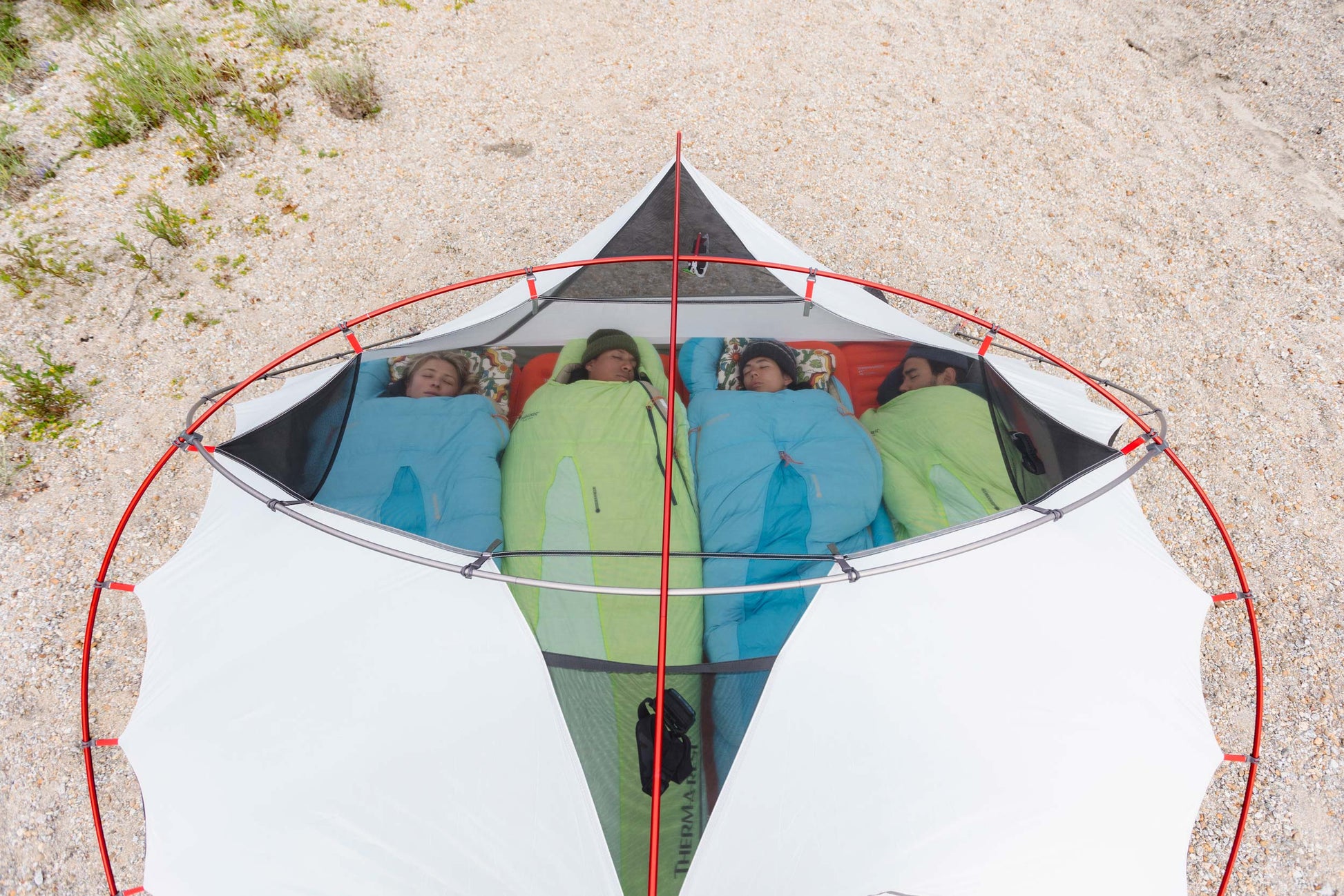 MSR Elixir™ 4-Person Backpacking Tent Outdoor Action- mesh inner-only mode