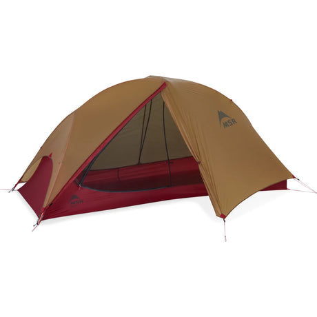 MSR FreeLite™ 1-Person Ultralight Backpacking Tent Outdoor Action- Open Fly Door
