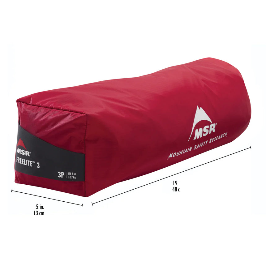 MSR FreeLite™ 3-Person Ultralight Backpacking Tent Outdoor Action- Packed Size