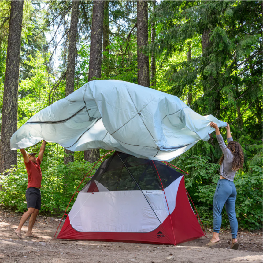 MSR Habiscape™ 4-Person Family & Group Camping Tent Outdoor Action- Rainfly integrated