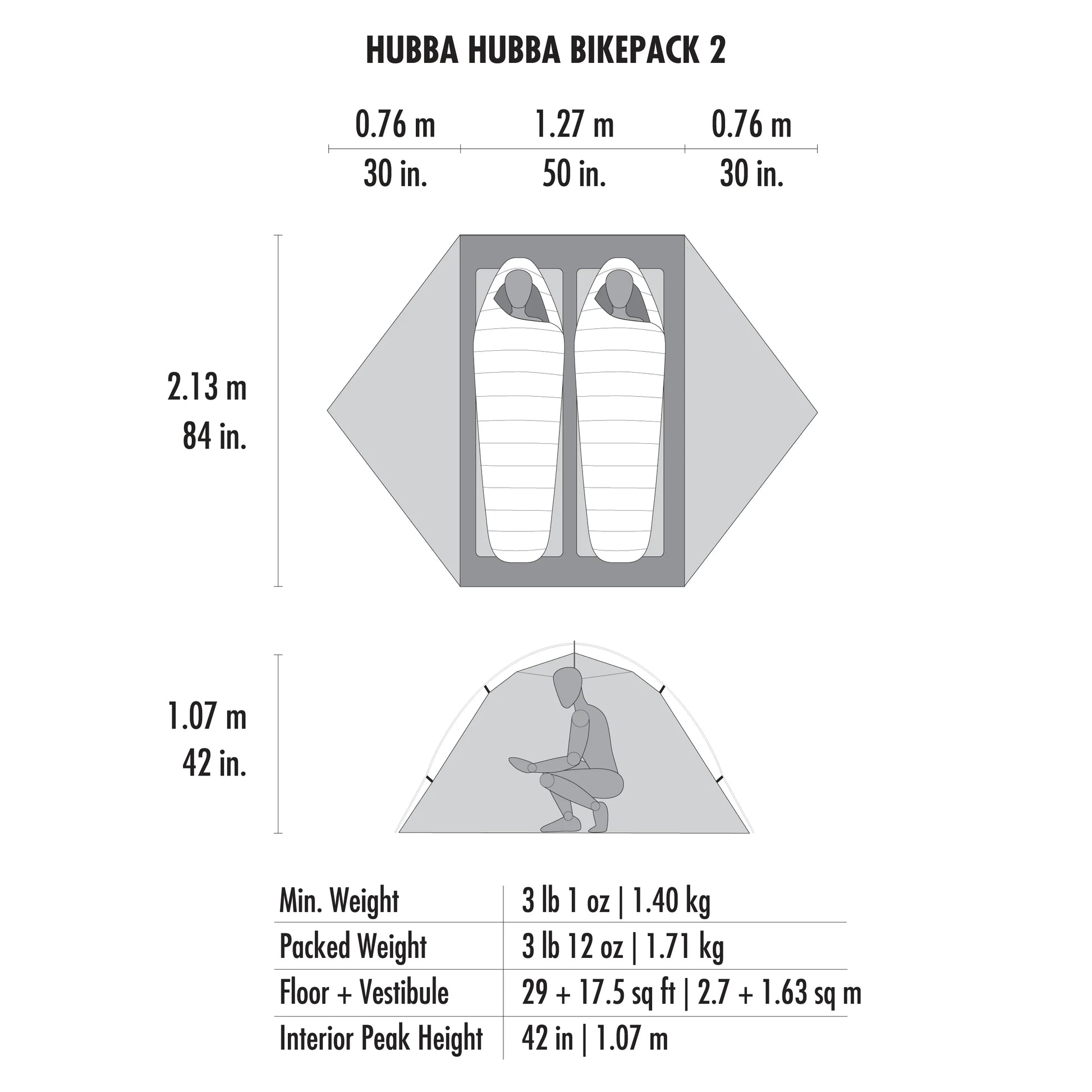 MSRMSR Hubba Hubba™ Bikepack 2-Person TentOutdoor Action