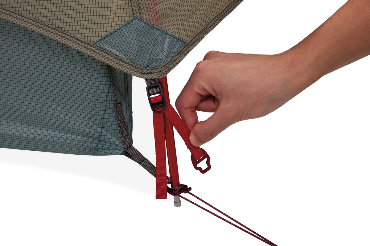 MSR Hubba Hubba™ LT 1-Person Backpacking Tent Outdoor Action- guyline attachment