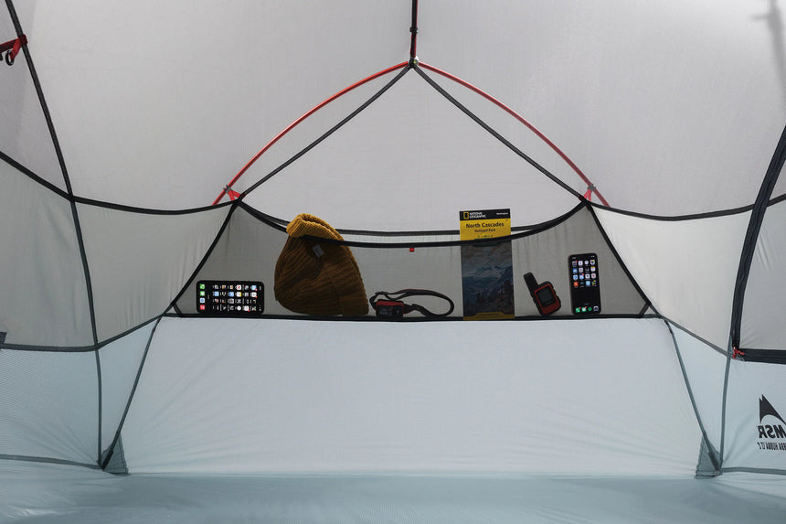 MSR Hubba Hubba™ LT 2-Person Backpacking Tent Outdoor Action- end pocket detail
