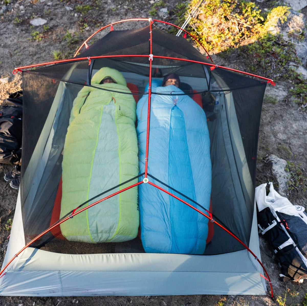 MSR Hubba Hubba™ LT 2-Person Backpacking Tent Outdoor Action- expanded floor plan