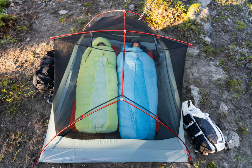 MSR Hubba Hubba™ LT 2-Person Backpacking Tent Outdoor Action- expanded floor plan