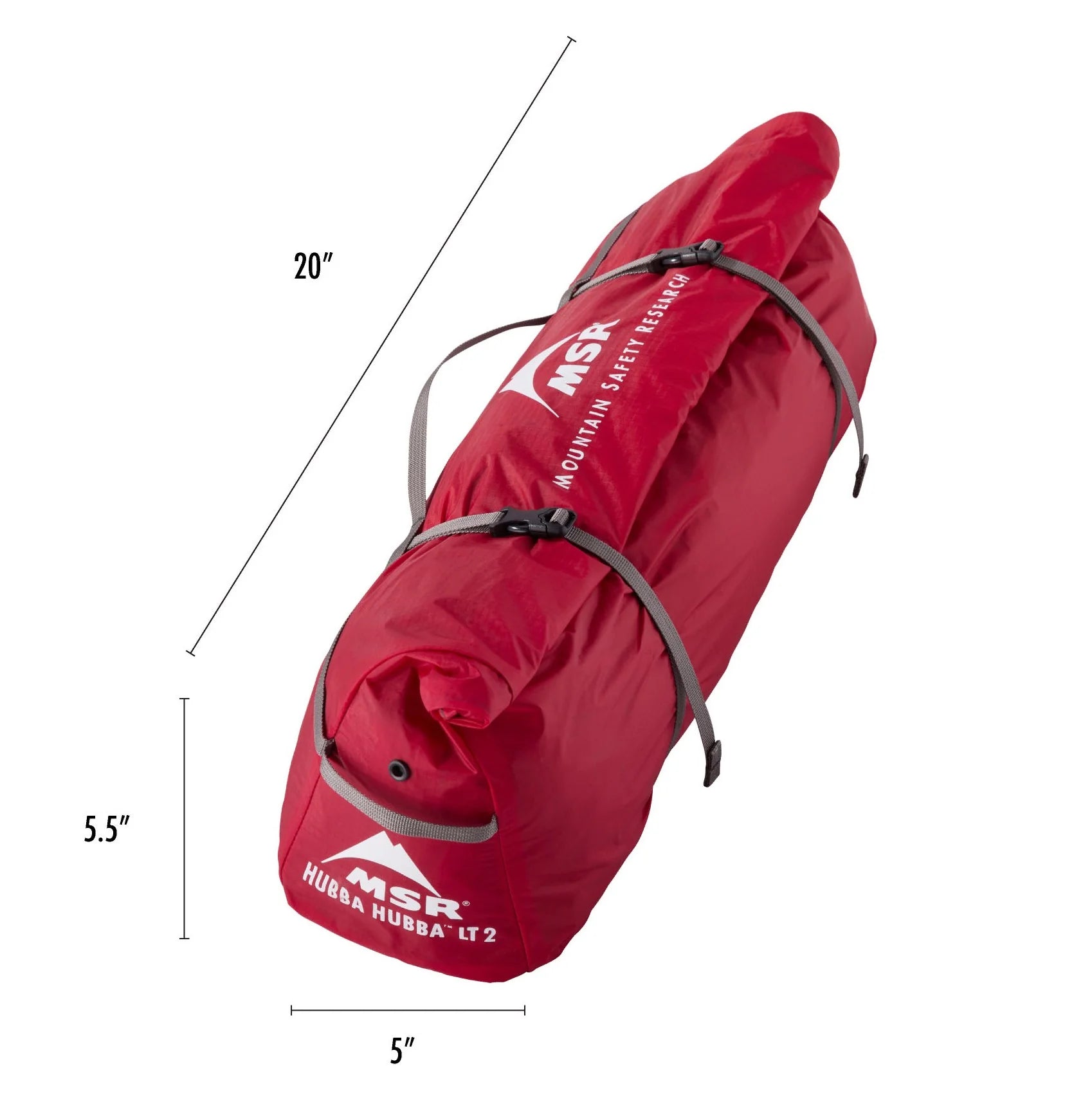 MSR Hubba Hubba™ LT 2-Person Backpacking Tent Outdoor Action- roll-top stuff sack