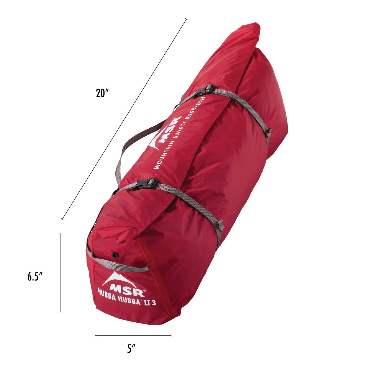 MSR Hubba Hubba™ LT 3-Person Backpacking Tent Outdoor Action- Roll-top stuff sack