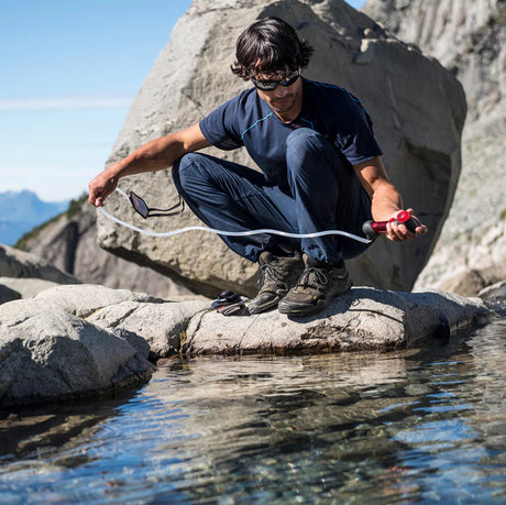 MSR HyperFlow Microfilter Outdoor Action- Product in use