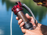MSR MiniWorks EX Water Purifier System Outdoor Action- Product in use