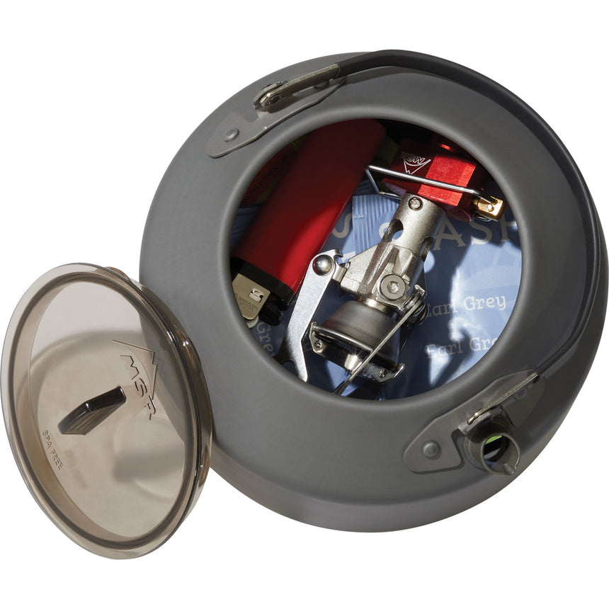 MSR Pika 1L Teapot Outdoor Action- Stow inside
