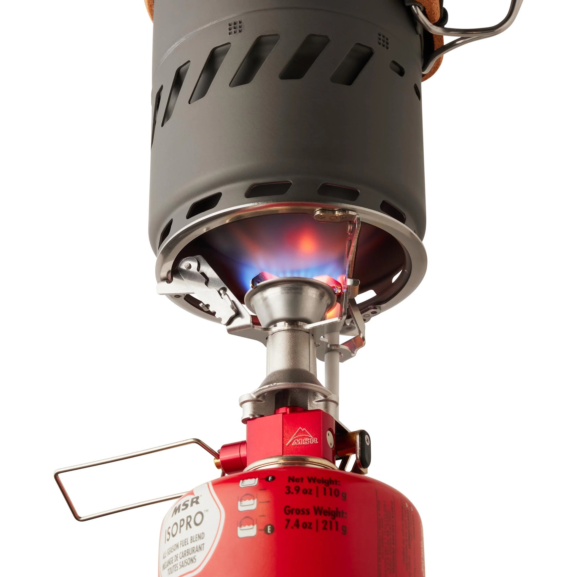 MSR Switch™ Stove System Outdoor Action- Stove Burner Hemispherical Pot Bottom Detail