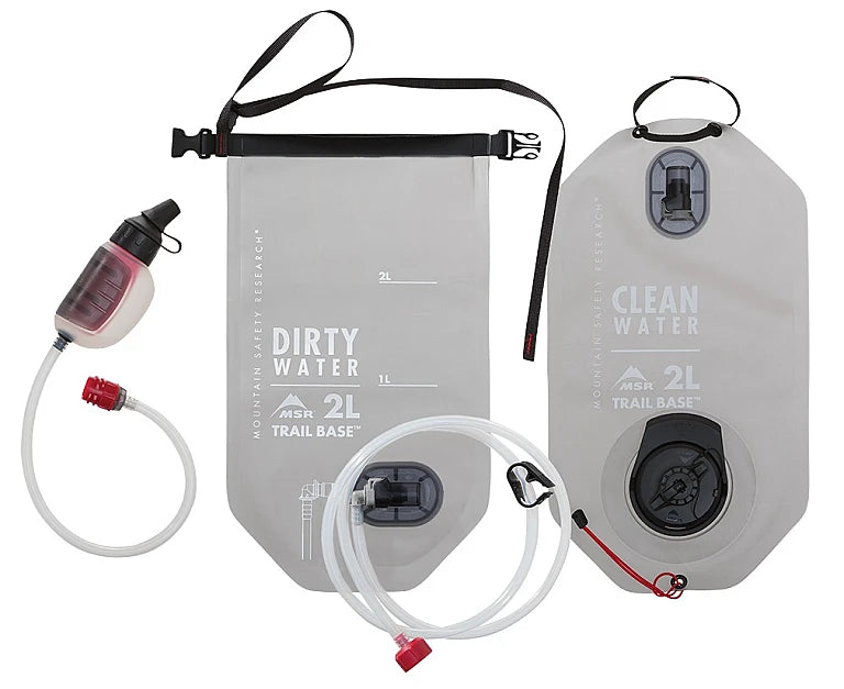MSR Trail Base Water Filter Kit Outdoor Action- Product set