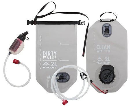 MSR Trail Base Water Filter Kit Outdoor Action- Product set